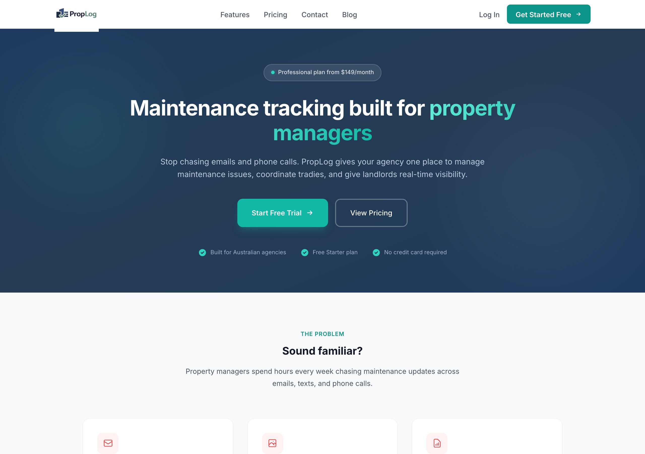 PropLog for property managers — maintenance tracking built for agencies